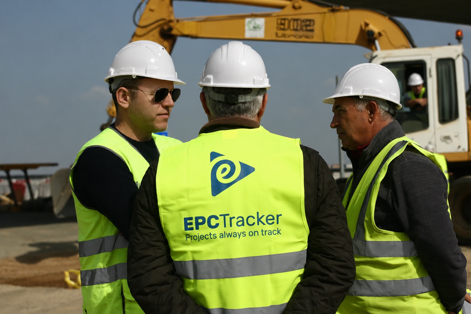 Equipo de EPC Tracker trabajando a pie de obra