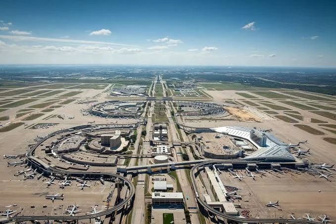 Vista general del aeropuerto de Dallas–Fort Worth, en Texas.